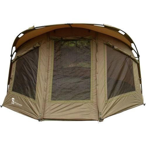 2 Man Fishing Bivvy Tent Carp Fishing Green Dome Overnight Shelter Angler Camping Waterproof Tackle Brolly System Pram Hood PVC Window Groundsheet FRE