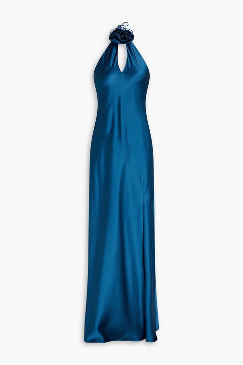 Ana satin halterneck maxi dress