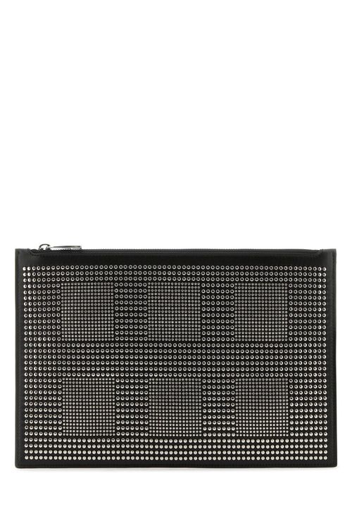Black leather pouch