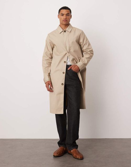 Trench coat in stone-Neutral