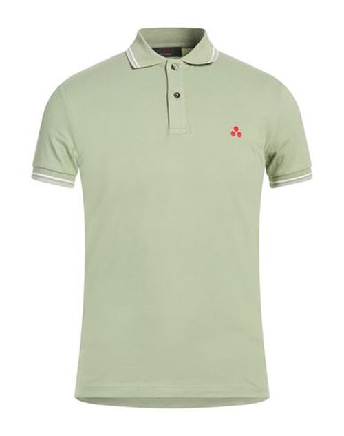 Man Polo shirt Light green Size 3XL Cotton, Elastane