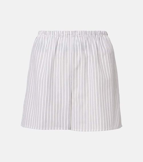 Cairo striped cotton-blend shorts