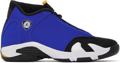 Blue & Black Air Jordan 14 Retro Sneakers