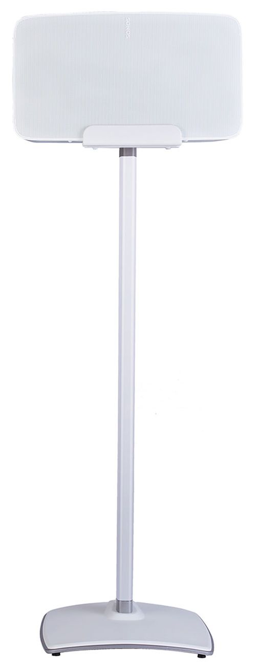 White Wireless Speaker Stands Designed For Five & Play: Five Speakers