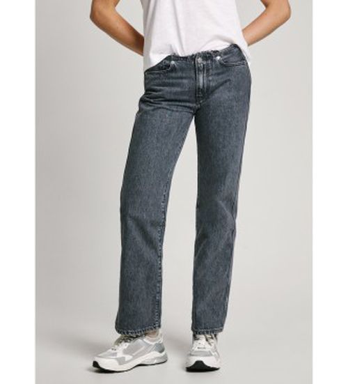 Pepe Jeans for woman. PL204828 Jeans Straight Lw Charcoal blue (25/30), Casual, Cotton, Denim, Sustainable