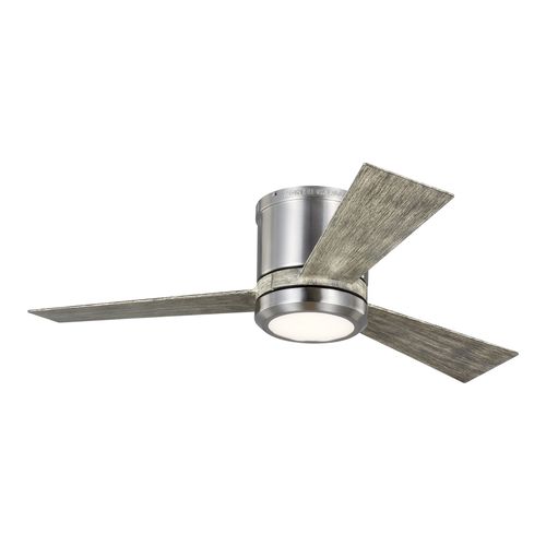 LED Clarity 42" Indoor Ceiling Fan in Brushed Stee