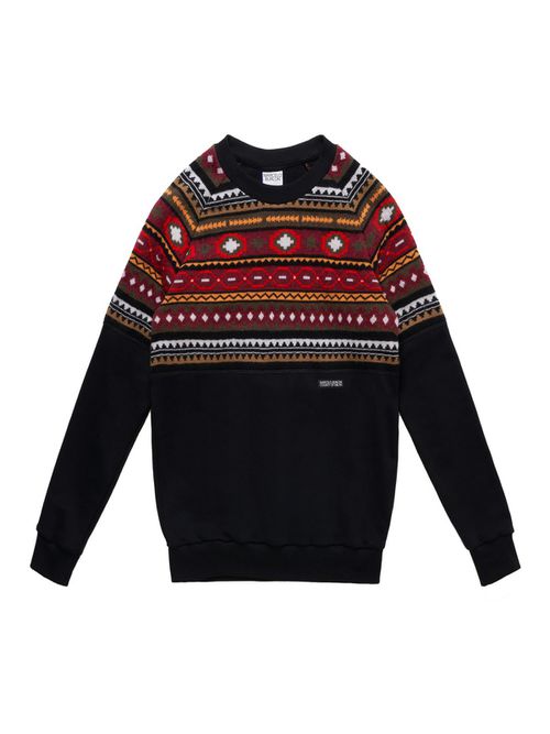 Folk Cross Stripe Knit sweatshirt