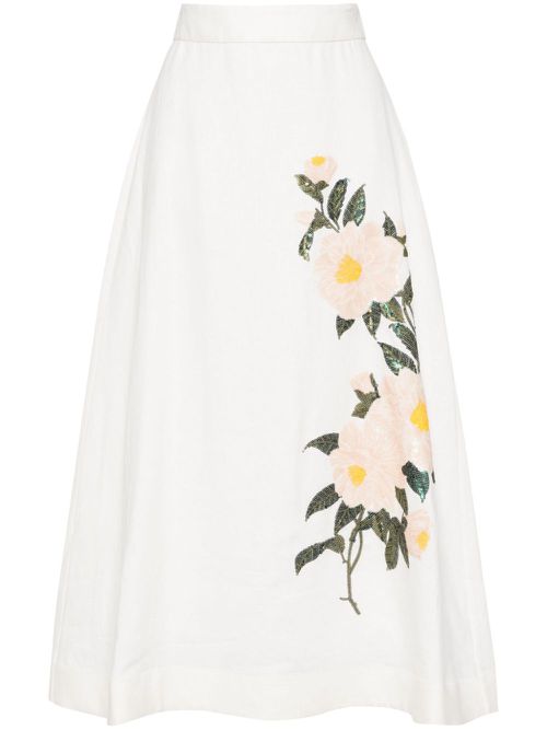 Natura flare skirt - White