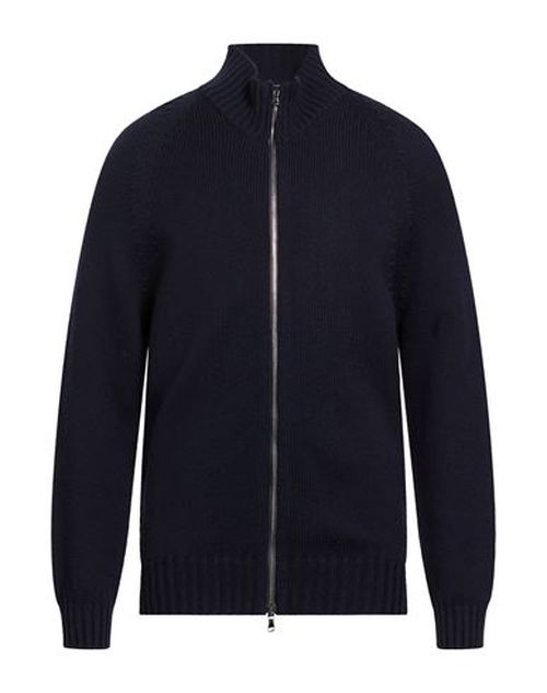 Man Cardigan Midnight blue Size XL Merino Wool