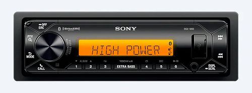 High Power Single DIN Marine Receiver w/ Bluetooth