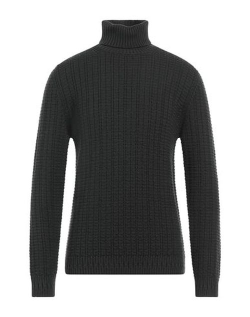 Alpha Studio Man Turtleneck Dark green Size 40 Wool