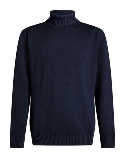 Man Turtleneck Navy Size 36 Merino Wool