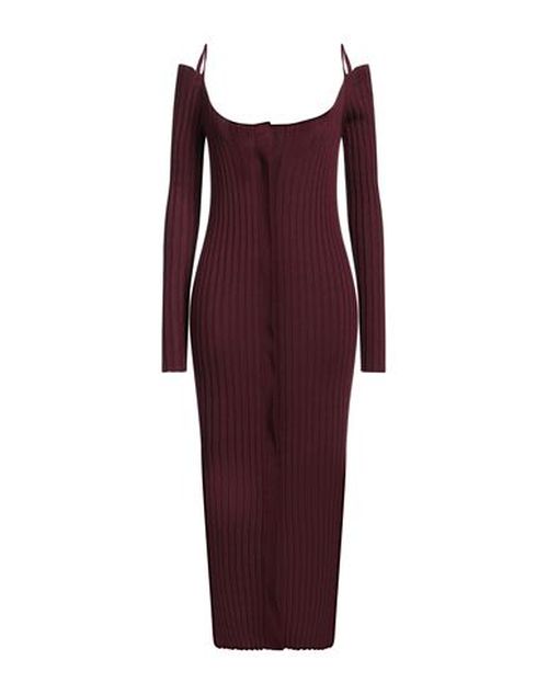 Philosophy Di Lorenzo Serafini Woman Midi dress Burgundy Size 6 Lyocell, Virgin Wool, Polyamide, Elastane