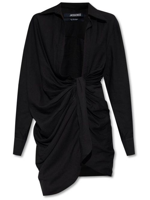 Bahia knotted shirt minidress
