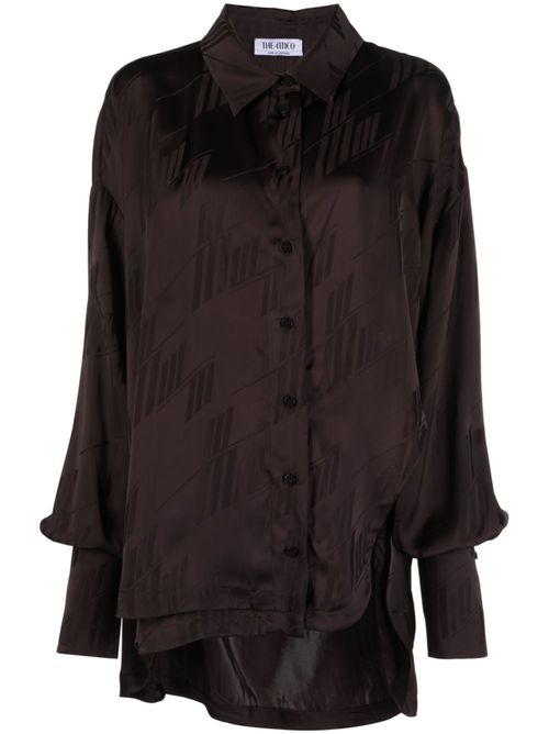 Diana cut-out asymmetric shirt - Brown