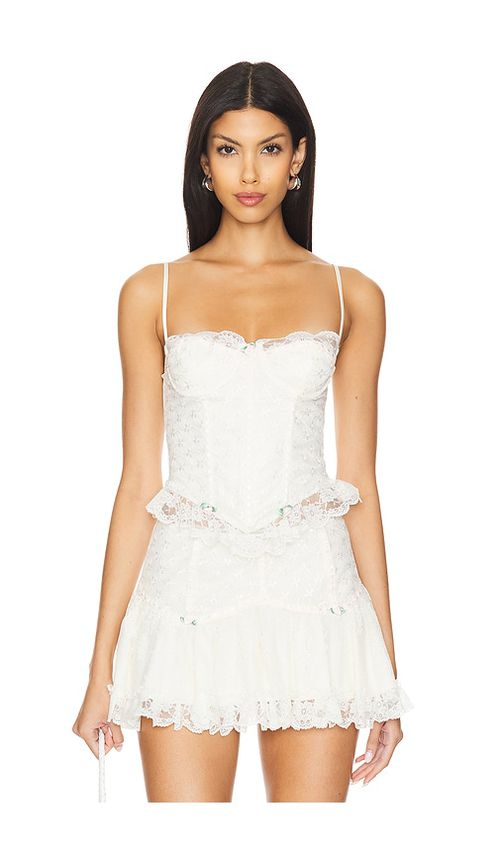 MAJORELLE Ceila Bustier Top in Ivory. -  XS also in L, M