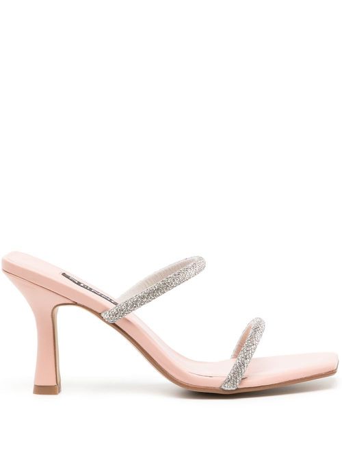 Umber II square-toe 90mm sandals - Silver