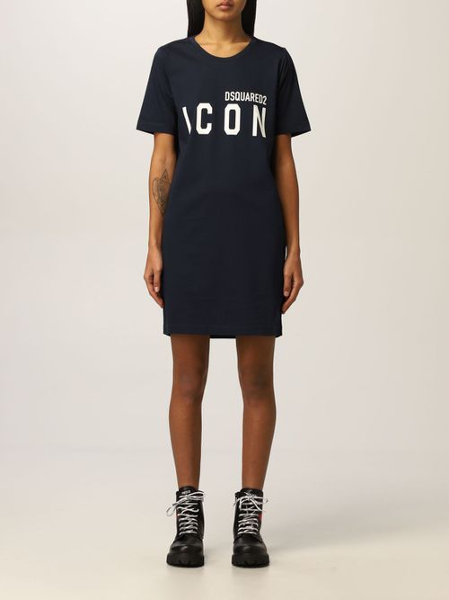 Icon print T-shirt dress