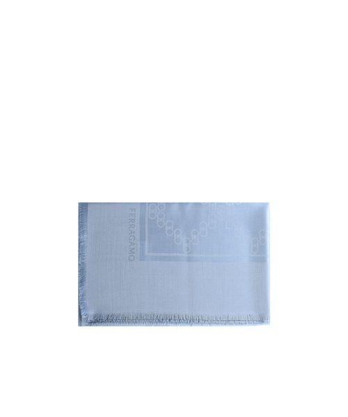 Ferragamo Logo Detail Fringed Scarf
