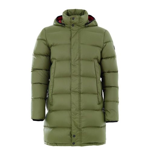 Padded Nylon Down Jacket — Green