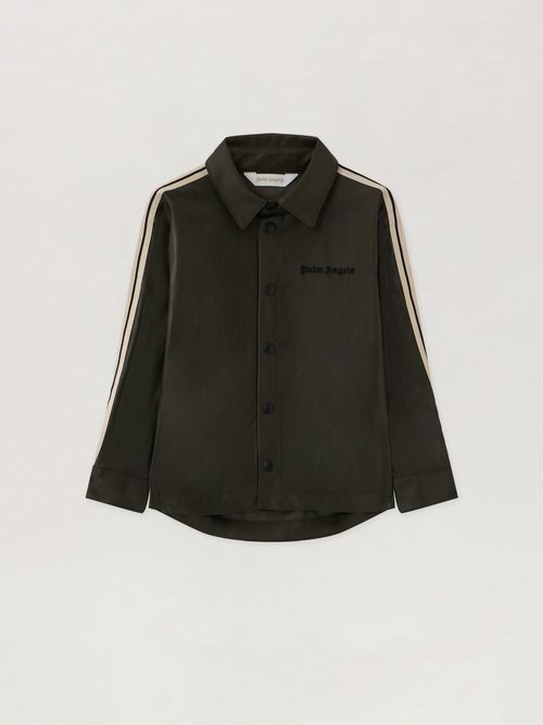 Pa Coated Track Shirt Kids  Military Green