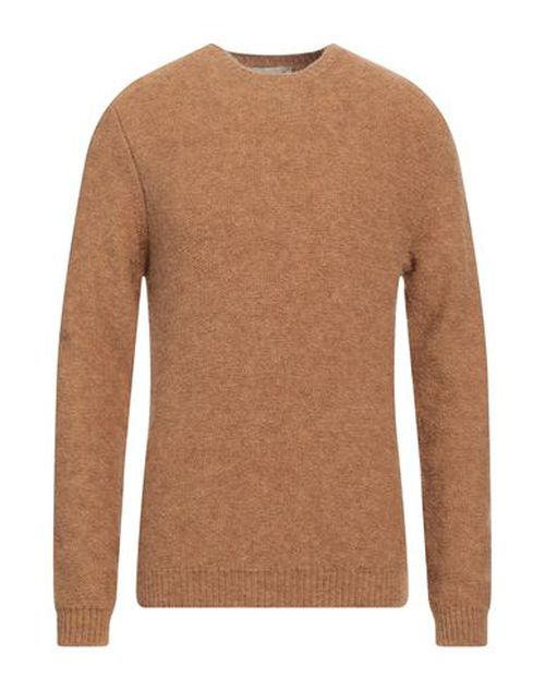 Irish Crone Man Sweater Camel Size M Acrylic, Alpaca wool, Polyamide, Virgin Wool