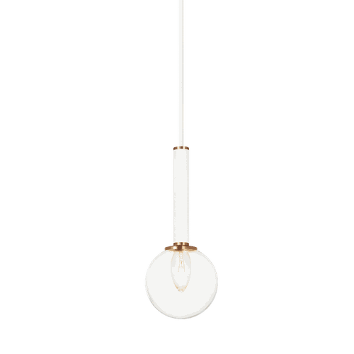 Aged Gold Brass One Light Pendant from the Stellar Collection