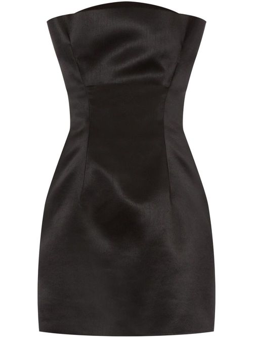 Satin mini dress - Black