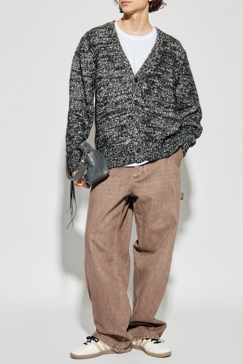 Wool Cardigan, Men's, Grey