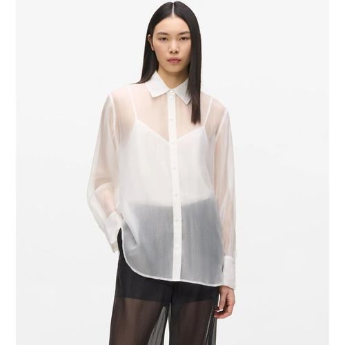 Karl Lagerfeld - Organza-bluse, Damen, Weiss, Größe