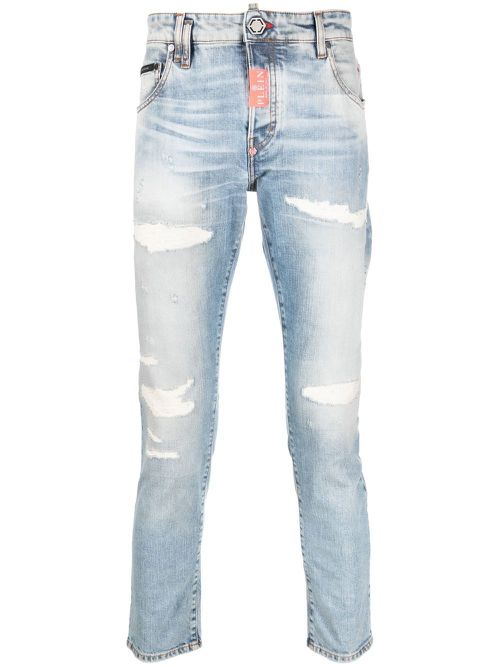 Distressed skinny jeans - Blue