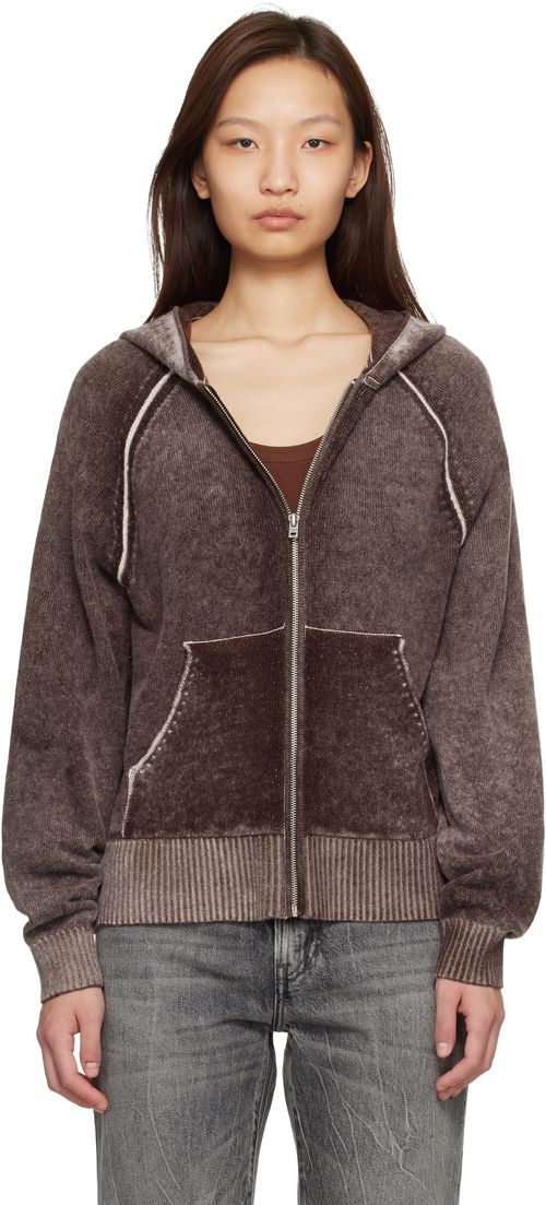 Burgundy Zipper Hoodie