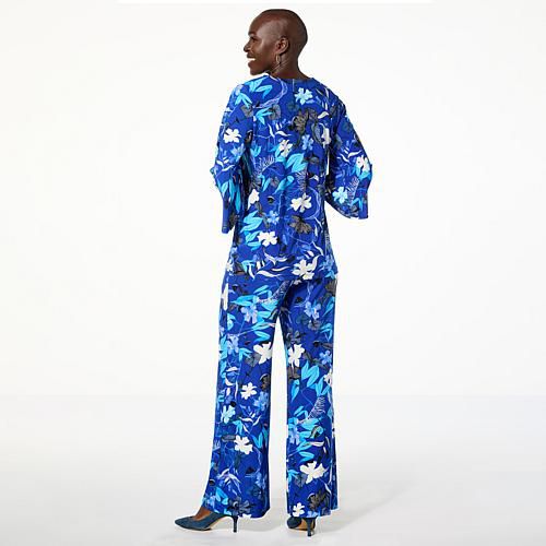 2-piece Flowy Top and Wide Leg Pant - Spice Leaf