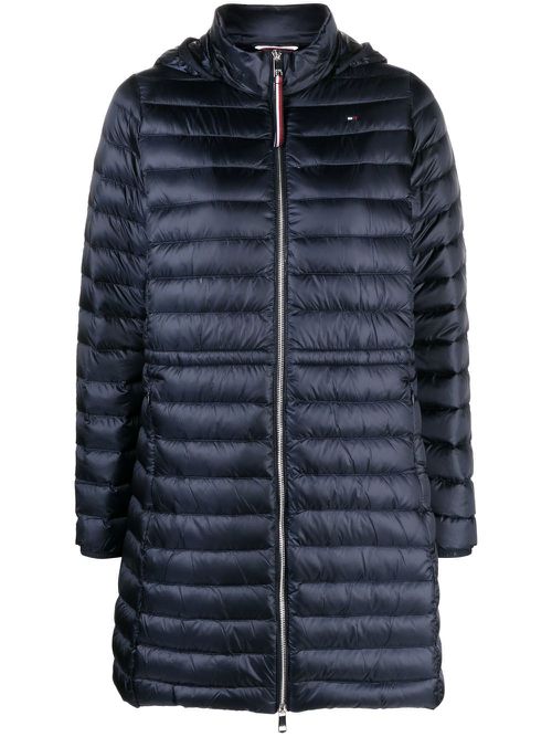 Feminine low down coat - Blue