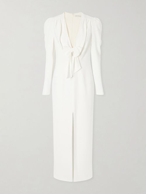 Bow-detail Cady Midi Dress - White