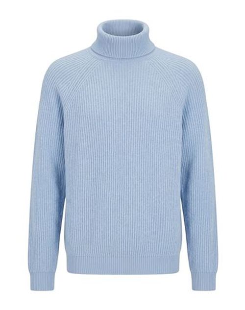 Man Turtleneck Sky blue Size 44 Wool, Cashmere