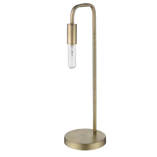 Aged Brass One Light Table Lamp from the Perret Collection