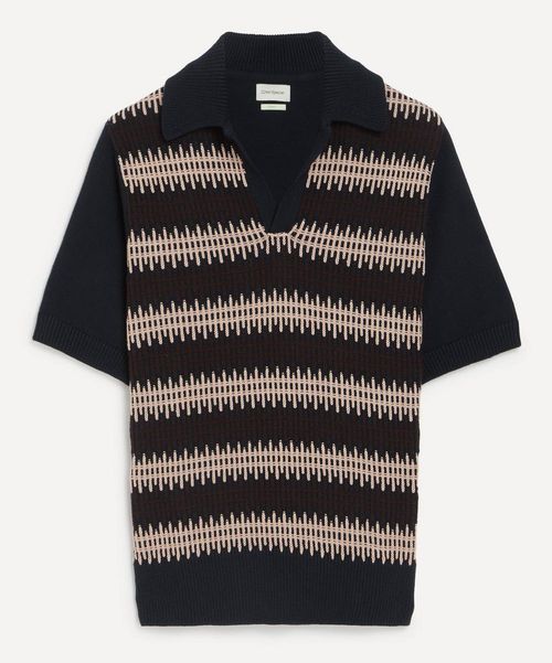 Mens Penhale Short-Sleeve Polo Shirt Freeman Navy