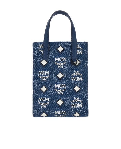 MCM Aren Denim Mini Tote Bag