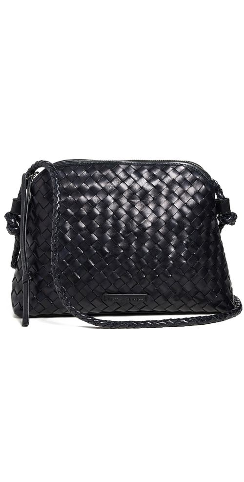 Mallory Woven Crossbody Bag Black One Size