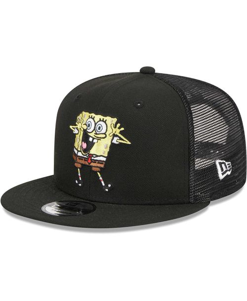 Men's Black SpongeBob SquarePants Trucker 9FIFTY Snapback Hat - Black