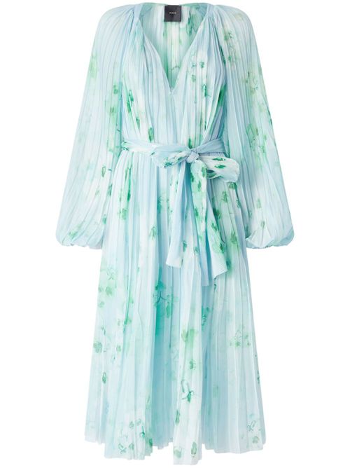 PINKO floral-print mdi dress - Blue