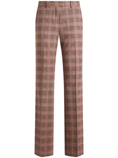 Jacquard straight trousers - Brown