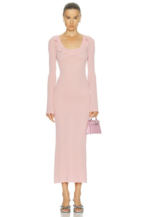 LoveShackFancy Tawnie Dress in Opal Pink - Pink. XS also in L
