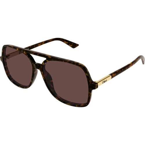 Chloé Woman Chloé CH0364S 002 Sunglasses Acetate Havana Brown Pilot