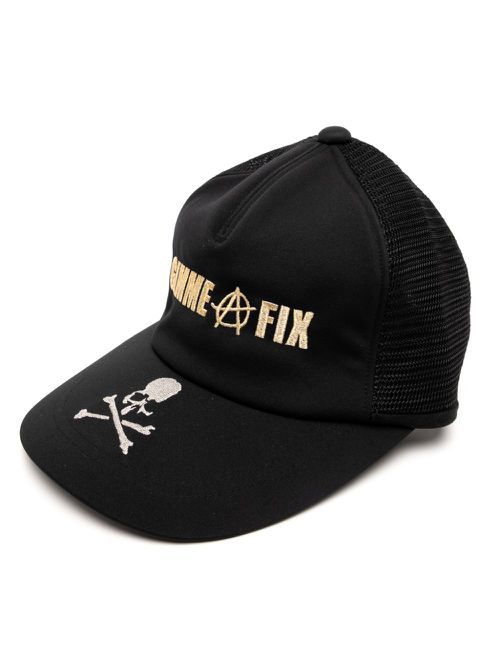 Logo-embroidered cap - Black