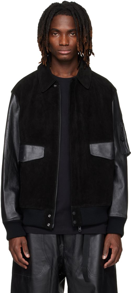 Black Mercedes-AMG F1 Edition Racing Leather Jacket
