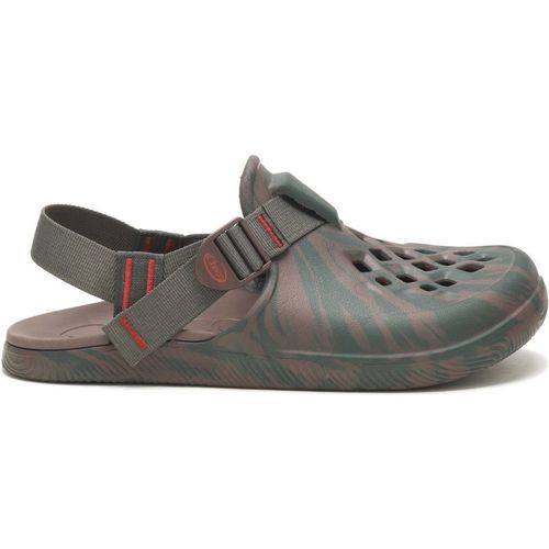 Chaco Mens Chillos Stripe Patterned Shuv Clogs in Woodsy Growth - Multicolour
