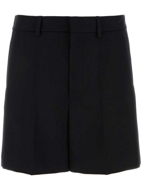 Wool chino shorts - Black