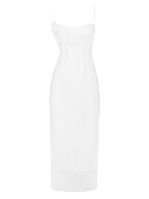 Corset midi dress - White